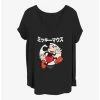New 🔔 Disney Mickey Mouse Kanji Comic 👧 Girls T-Shirt Plus Size ✔️