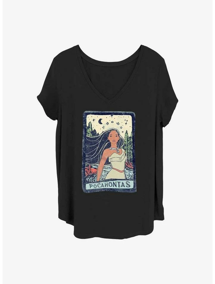 New ✔️ Disney Pocahontas In The Wind 👧 Girls T-Shirt Plus Size 🔥