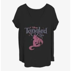 Buy 🎉 Disney Tangled Rapunzel Silhouette 👧 Girls T-Shirt Plus Size 😀