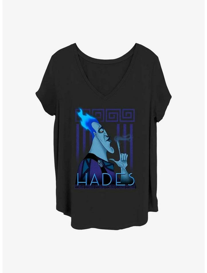 Coupon ๐ Disney Villains Hades Finger Smoke ๐ง Girls T-Shirt Plus Size โจ
