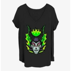 Best reviews of 👍 Disney Villains Maleficent Sugar Skull 👧 Girls T-Shirt Plus Size 🎁