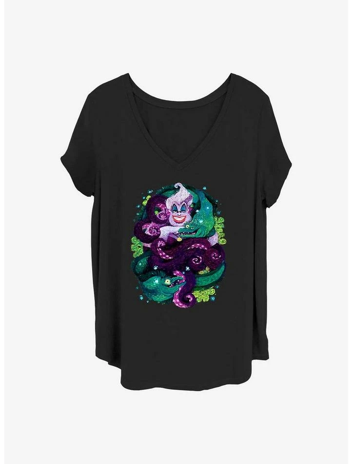 Top 10 ๐ Disney Villains Ursula Starry Seas ๐ง Girls T-Shirt Plus Size ๐