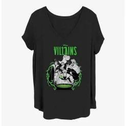 New 💯 Disney Villains Villainous Squad 👧 Girls T-Shirt Plus Size 👍
