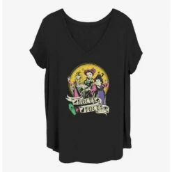 Best Pirce ⌛ Disney Hocus Pocus Sanderson Sisters 👧 Girls T-Shirt Plus Size 😀