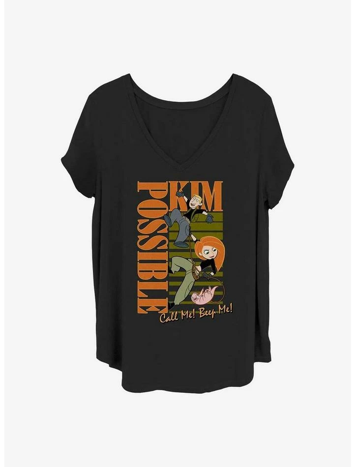 Best Sale ✨ Disney Kim Possible Call Me, Beep Me 👧 Girls T-Shirt Plus Size 🎉