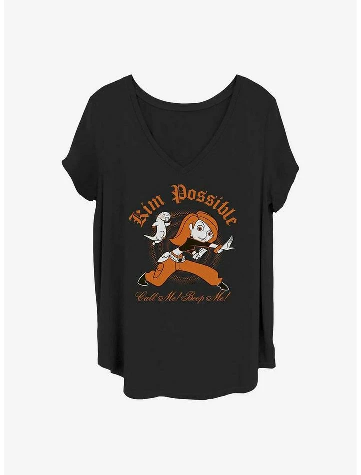 Best Pirce โญ Disney Kim Possible Call Me, Beep Me ๐ง Girls T-Shirt Plus Size โจ