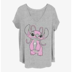 Promo ❤️ Disney Lilo & Stitch Big Angel 👧 Girls T-Shirt Plus Size ✨