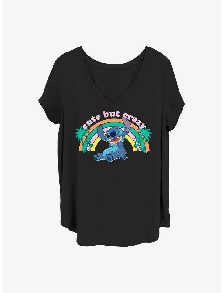 Buy 💯 Disney Lilo & Stitch Cute But Crazy 👧 Girls T-Shirt Plus Size 😀