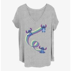 Outlet 😀 Disney Lilo & Stitch Ribbon Stitches 👧 Girls T-Shirt Plus Size 🔔