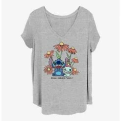 Cheapest 💯 Disney Lilo & Stitch and Scrump 👧 Girls T-Shirt Plus Size ✨