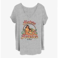 Cheapest 🧨 Disney Lilo & Stitch Sisters Forever 👧 Girls T-Shirt Plus Size 🎁