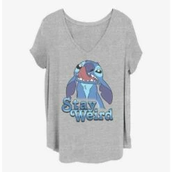 Best Sale 💯 Disney Lilo & Stitch Stay Weird 👧 Girls T-Shirt Plus Size 👍