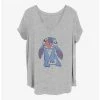 Brand new ❤️ Disney Lilo & Stitch In My Head 👧 Girls T-Shirt Plus Size 👏