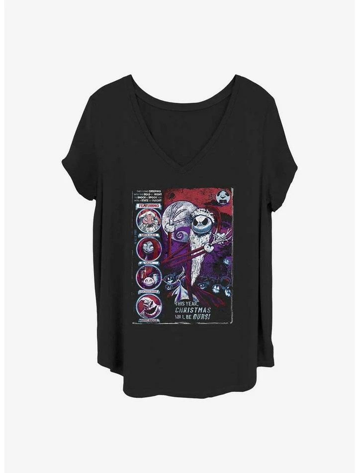 Cheap 🔥 Disney The Nightmare Before 🔔 Christmas First Nightmare 👧 Girls T-Shirt Plus Size 💯