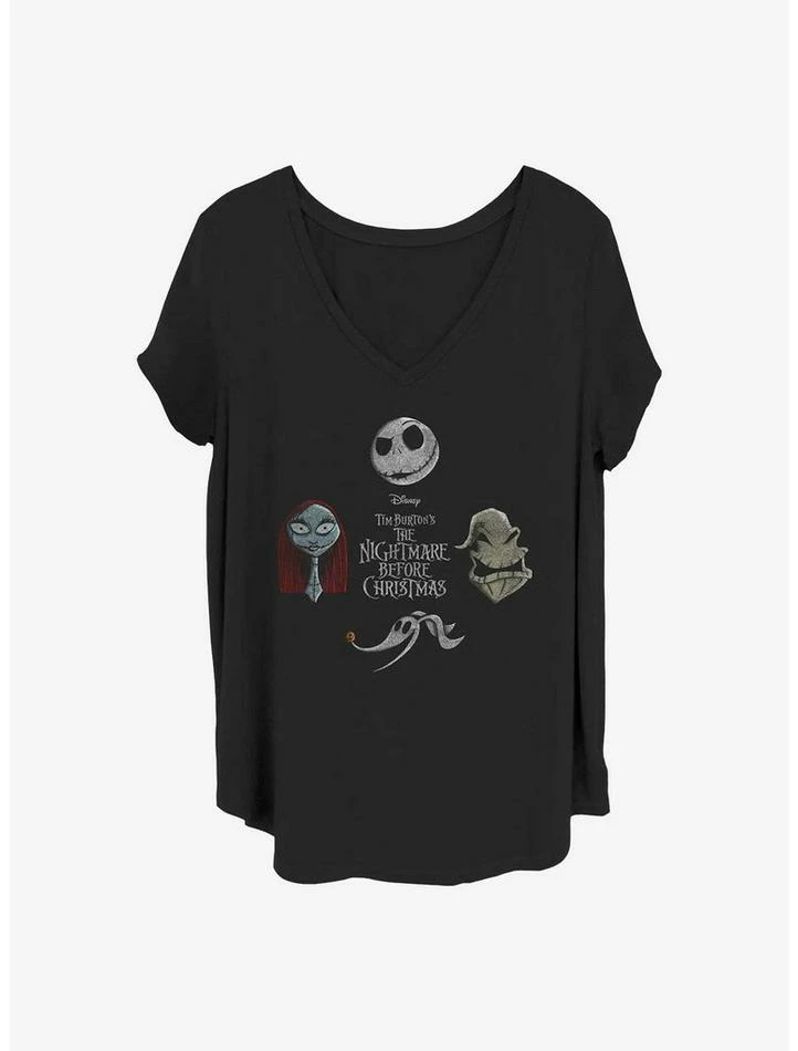 Cheap 🛒 Disney The Nightmare Before 🎄 Christmas Heads Up 👧 Girls T-Shirt Plus Size 👏
