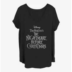 Cheapest 🧨 Disney The Nightmare Before 🎁 Christmas Logo 👧 Girls T-Shirt Plus Size 😉