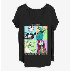 Best Sale 😍 Disney The Nightmare Before 🎄 Christmas The Scream Team 👧 Girls T-Shirt Plus Size 🎉