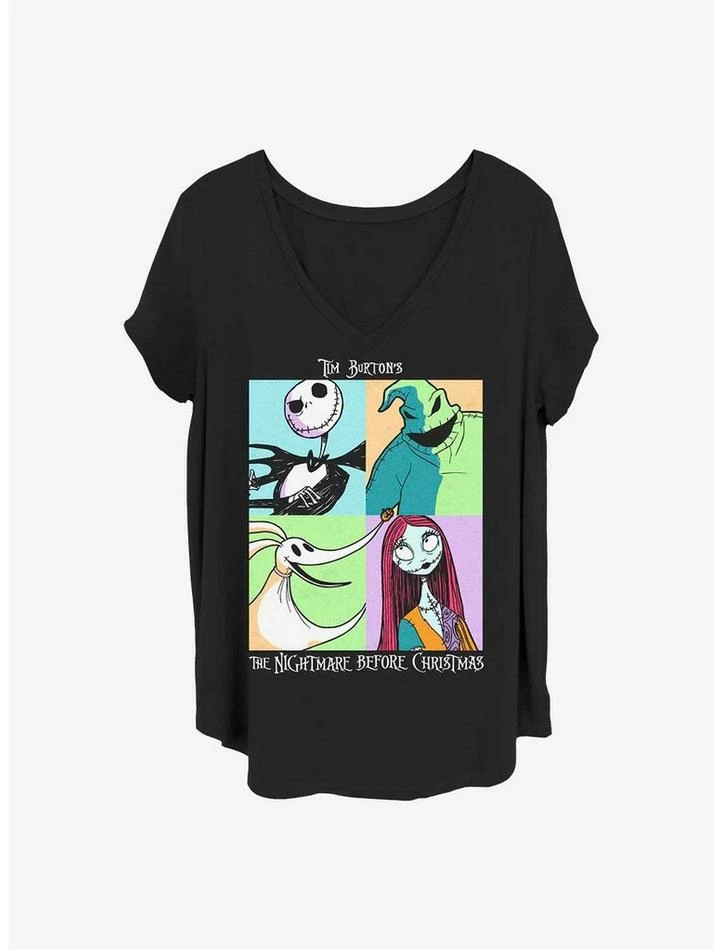 Best Sale 😍 Disney The Nightmare Before 🎄 Christmas The Scream Team 👧 Girls T-Shirt Plus Size 🎉