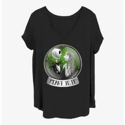 Coupon 🔔 Disney The Nightmare Before 🎄 Christmas Meant To Be Snow Globe 👧 Girls T-Shirt Plus Size 🔔