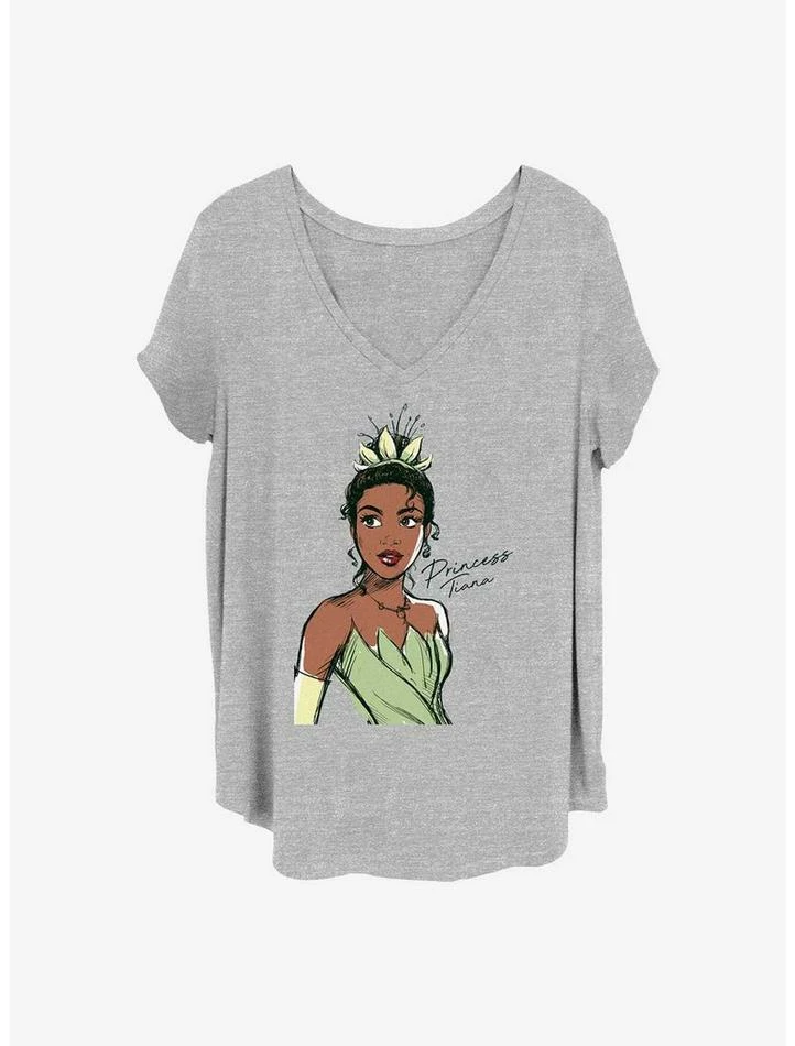 Promo ๐ Disney The Princess and the Frog Fashion Tiana ๐ง Girls T-Shirt Plus Size โญ