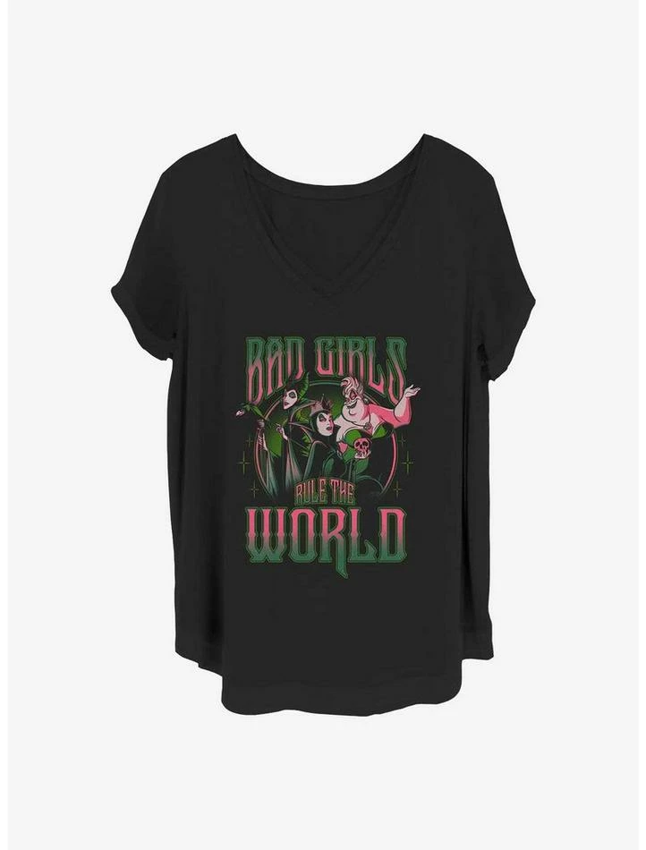 Hot Sale ๐ Disney Villains Bad ๐ง Girls Rule ๐ง Girls T-Shirt Plus Size ๐