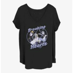New 😍 Disney Villains Breaking Hearts 👧 Girls T-Shirt Plus Size ✔️