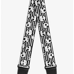 Top 10 🌟 The Nightmare Before 🎄 Christmas Jack Expressions Stripe White Black Guitar Strap 💯