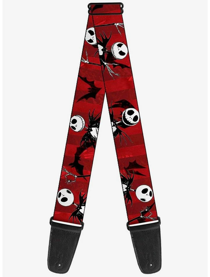 Best deal 🛒 The Nightmare Before 🎄 Christmas Jack Poses Bats Guitar Strap 💯