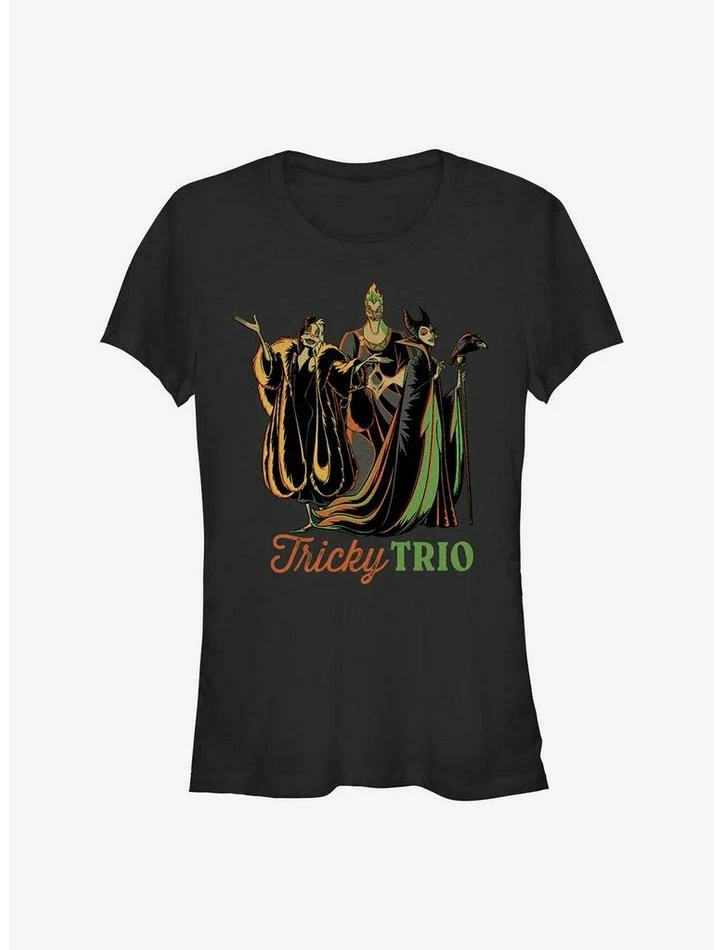 Deals 💯 Disney Villains Tricky Trio 👧 Girls T-Shirt 🔔