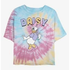 Deals 😍 Disney Daisy Duck Daisy Tie Dye Crop 👧 Girls T-Shirt 🎉