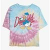 Budget 🎉 Disney Donald Duck Signature Donald Tie Dye Crop 👧 Girls T-Shirt 🎉