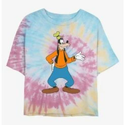 Promo 😍 Disney Goofy Classic Goofy Tie Dye Crop 👧 Girls T-Shirt 🤩