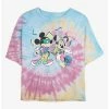 Cheap ❤️ Disney Mickey Mouse 80's Minnie and Mickey Tie Dye Crop 👧 Girls T-Shirt 😍