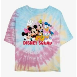 Buy 👍 Disney Mickey Mouse Disney Squad Tie Dye Crop 👧 Girls T-Shirt 🛒