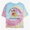 Promo ✨ Disney Mickey Mouse 🐶 Dog Lover Tie Dye Crop 👧 Girls T-Shirt ✔️