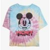 Wholesale 😍 Disney Mickey Mouse Heads Up Tie Dye Crop 👧 Girls T-Shirt 💯