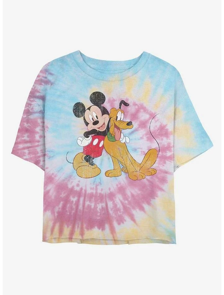 Best reviews of โ๏ธ Disney Mickey Mouse Mickey and Pluto Tie Dye Crop ๐ง Girls T-Shirt ๐คฉ