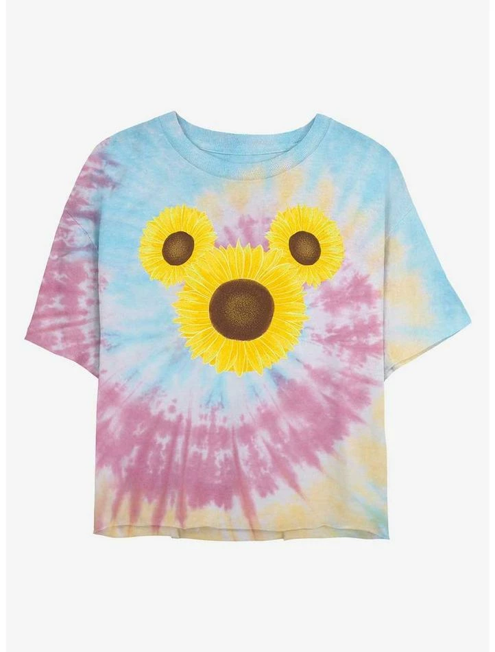 Top 10 𧨠Disney Mickey Mouse Mickey Sunflower Tie Dye Crop π§ Girls T-Shirt π