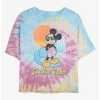 Hot Sale 👏 Disney Mickey Mouse Sunshine Seeker Tie Dye Crop 👧 Girls T-Shirt 👍