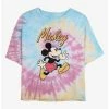 Outlet ⭐ Disney Mickey Mouse Vintage Mickey Tie Dye Crop 👧 Girls T-Shirt ❤️