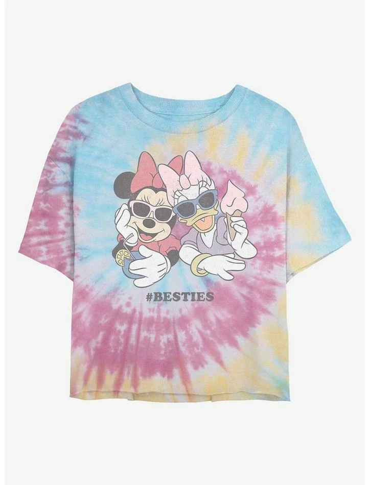 Cheap ๐ Disney Minnie Mouse Besties Tie Dye Crop ๐ง Girls T-Shirt ๐