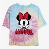 Wholesale ✔️ Disney Minnie Mouse Big Face Minnie Tie Dye Crop 👧 Girls T-Shirt 🥰