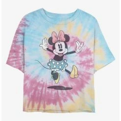 Cheap ✔️ Disney Minnie Mouse Minnie Jump Tie Dye Crop 👧 Girls T-Shirt ✨