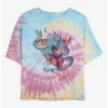 Wholesale 🛒 Disney Aladdin Vintage Poster Tie Dye Crop 👧 Girls T-Shirt 🔔