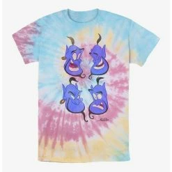 Cheap 👏 Disney Aladdin Genie Faces Tie Dye T-Shirt 😉