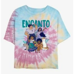 Budget 🔔 Disney Encanto Family Tie Dye Crop 👧 Girls T-Shirt 🔥