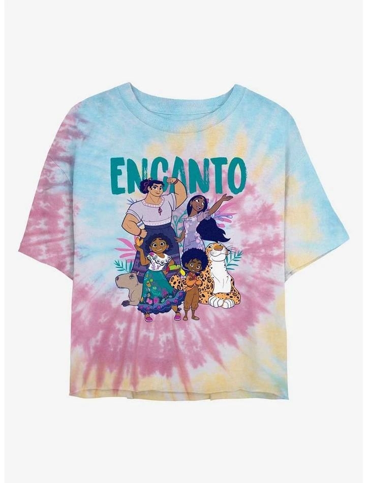 Budget 🔔 Disney Encanto Family Tie Dye Crop 👧 Girls T-Shirt 🔥