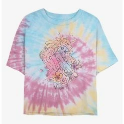 Cheapest 👍 Disney The Little Mermaid Ariel Dream Tie Dye Crop 👧 Girls T-Shirt 🌟