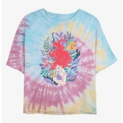Best reviews of ❤️ Disney The Little Mermaid Leafy Ariel Tie Dye Crop 👧 Girls T-Shirt 🎁