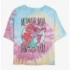 Wholesale 👏 Disney The Little Mermaid Hair Tie Dye Crop 👧 Girls T-Shirt 🥰